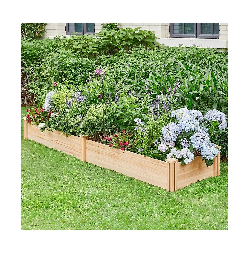Yaheetech Wooden Raised Garden Bed Divisible Planter Box Wood
