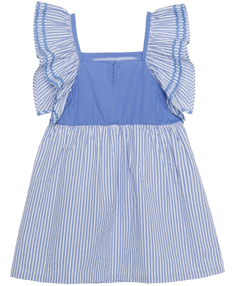 Hybrid Girls' 2T-6X Stitch Flutter-Sleeve Dress