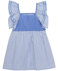 Hybrid Girls' 2T-6X Stitch Flutter-Sleeve Dress