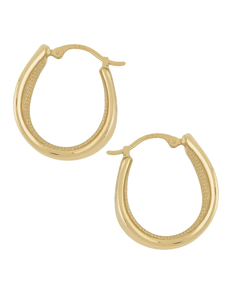 Bold Graduated Hoop Earrings Set in 14k Gold