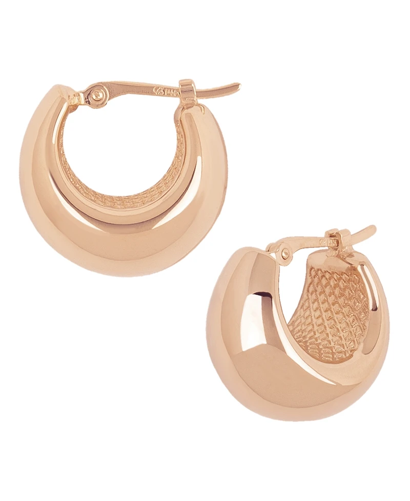 Bold Hoop Earrings 14k Gold or White
