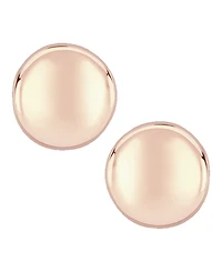 Dapped Disc Stud Earrings Set 14k White or Rose Gold (10mm)