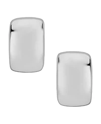 Modern Rectangle Stud Earrings Set 14k Yellow Gold