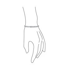 Bling Jewelry Fancy 20CTW Cz Cubic Zirconia Wave S-Link Swirl Tennis Bracelet, Silver Plated