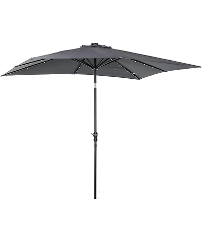 Clihome Sun Umbrella Solar Umbrella,Lighted Patio