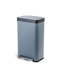 Home Zone Living 19 Gallon Large Kitchen Trash Can with Soft Close Lid, Liner-Free Stainless Steel Body