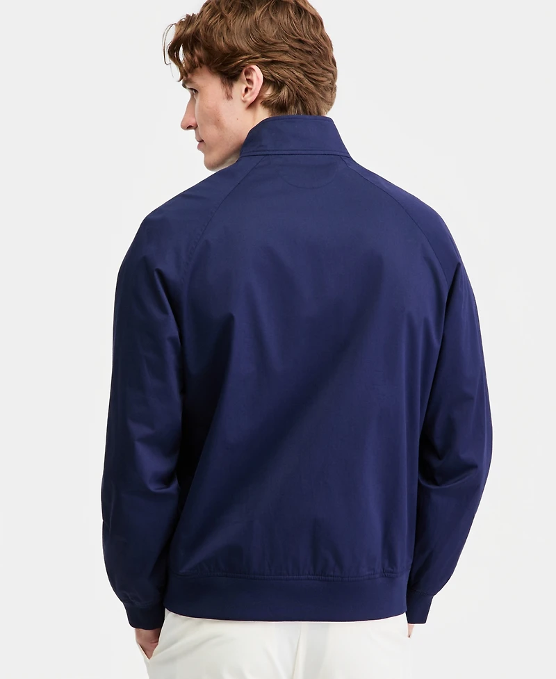 Club Room Men's Cotton-Blend Harrington Mock-Neck Jacket, Exclusively at Macy's