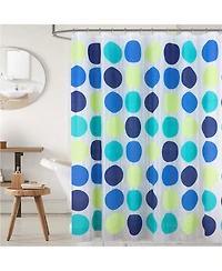 Rt Designers Collection 90 Gsm Printed Peva Glit Dorothy Shower Curtain 70" x 72" Blue