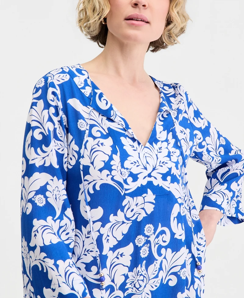 Jm Collection Women's Printed Tunic Dress, Macy's Exclusive
