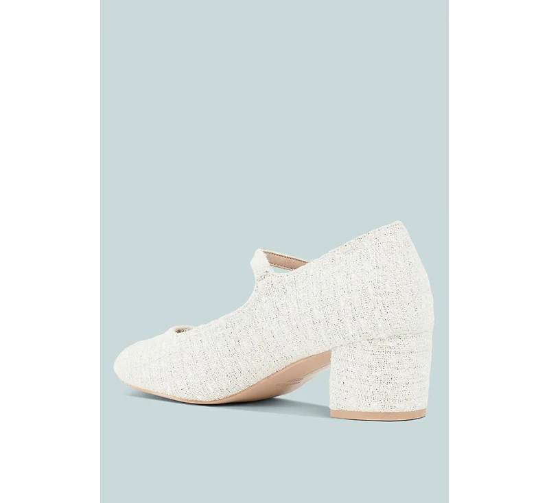 Rag & Co Antara Tweed Mary Jane Sandals