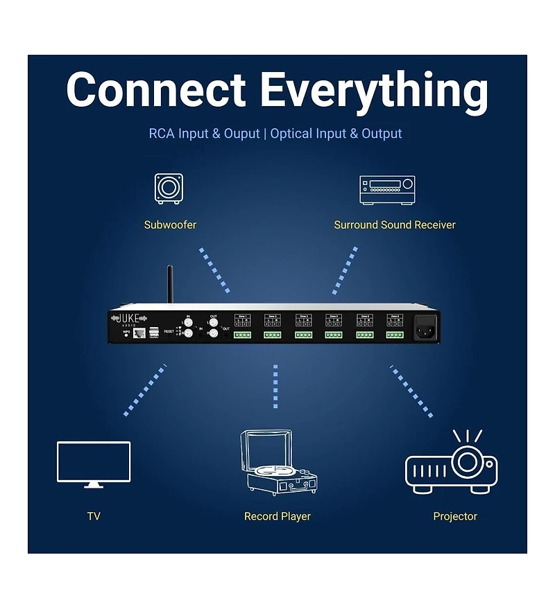 Juke Audio Juke+ 12ch Amplifier with Built-in Music Streaming (2026)
