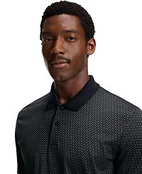 Boss by Hugo Men's Mercerized-Cotton Monogram Polo Shirt