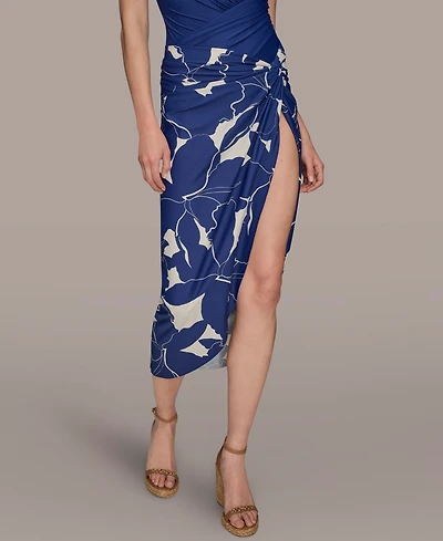 Donna Karan Women's Draped Side-Slit Sarong Skirt