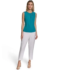 Calvin Klein Women's Sleeveless Pleated Neck Camisole Top