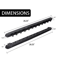 Gse Games & Sports Expert 2-Piece Wood 12 Billiard Pool cue Rack Wall Mounted Holders, Sticks Set.