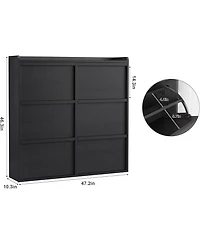 gaomon Shoe Cabinet with 6 Flip Drawers Narrow Cabinet with Adjustable and Removable Shelves Modern Wooden Shoe Organizer