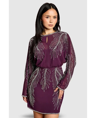 Coast Women's Feather Embellished Mini Dress