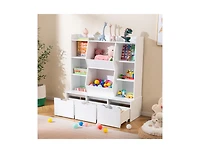 Slickblue 47 Kids Bookcase and Toy Storage Organizer Cabinet