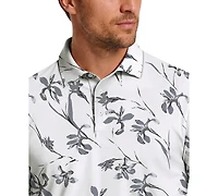 Pga Tour Men's Energized Floral Print Golf Polo Shirt