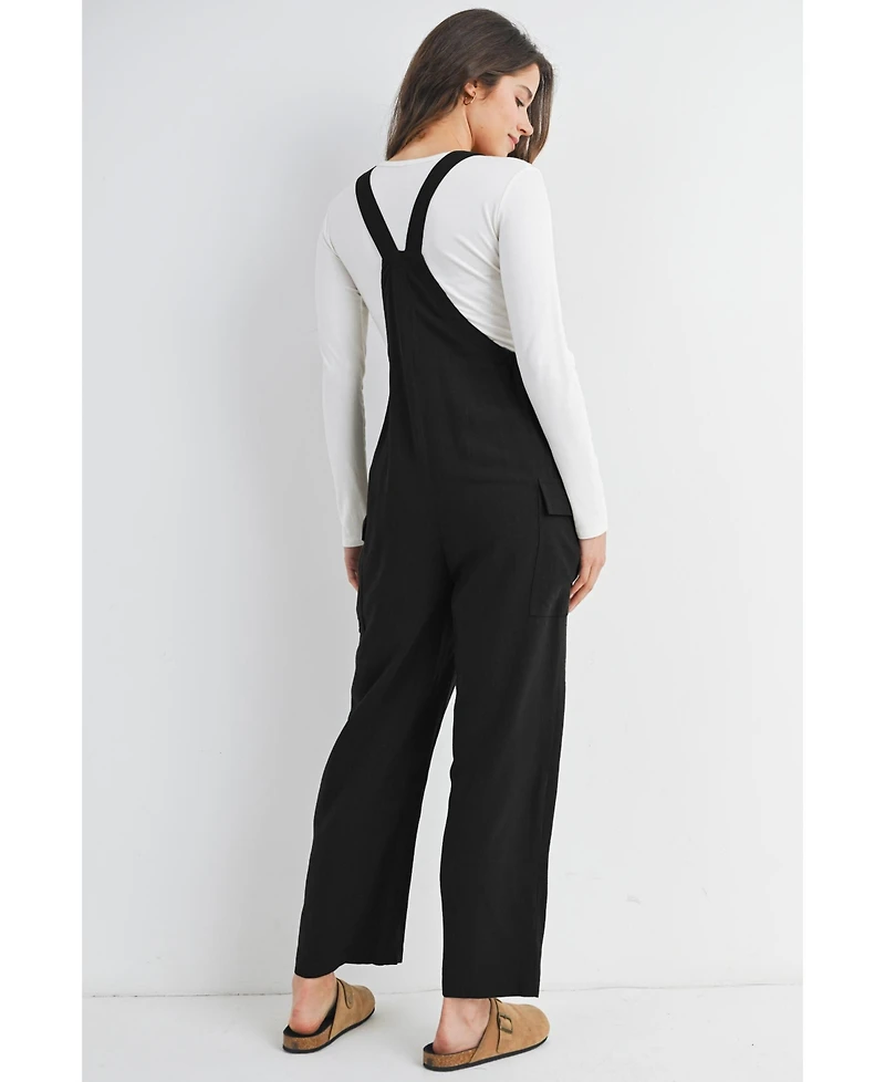 Hello Miz Maternity Straight Leg Adjustable Overalls