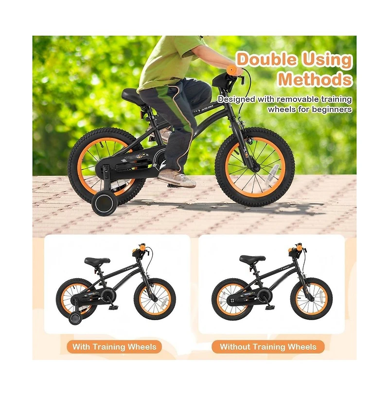 Hongge 14 Inch Kids Bike Sport Bicycle for 3-5 Years Old with Adjustable Seat