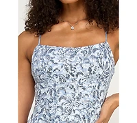 Emerald Sundae Women's Sequin Lace-Up Back Short Dress