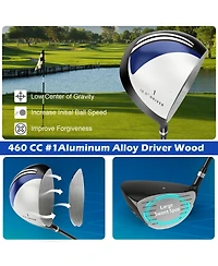 Hongge Men's 9-Piece Complete Golf Club Set