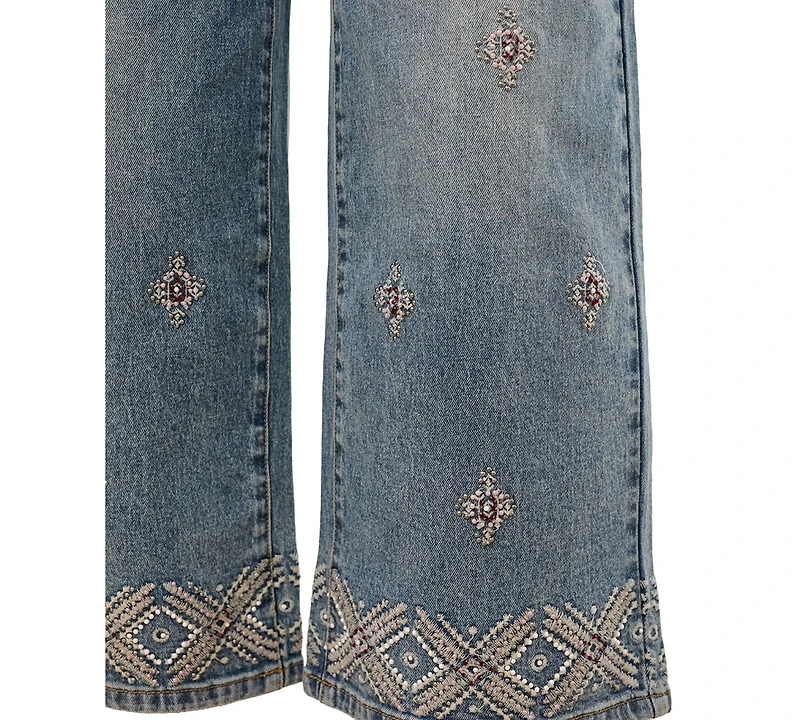 Tribal Women's Wide-Leg Denim Pant