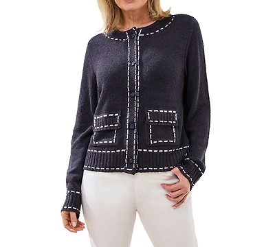 Tribal Women's Contrast Stitch Cardigan