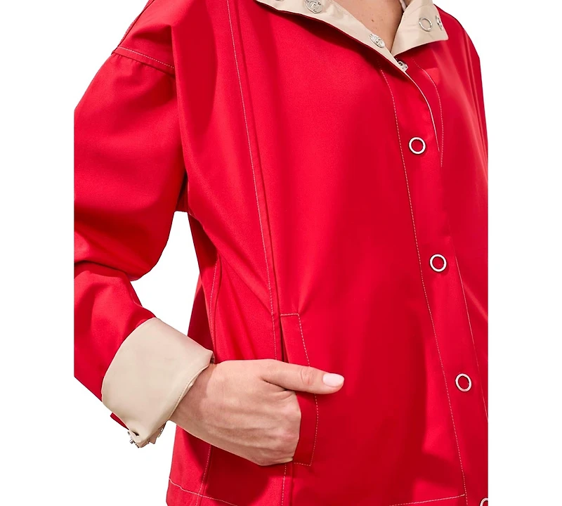 Tribal Women's Reversible Snap-Front Jacket