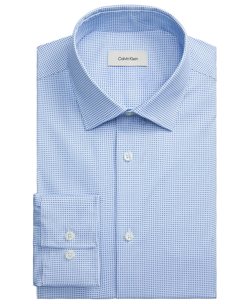 Calvin Klein Men's Spread Collar Poplin Dress Shirt