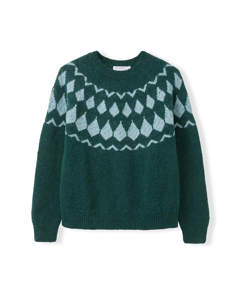 Celtic & Co. Women's Lofty Diamond Yoke Sweater