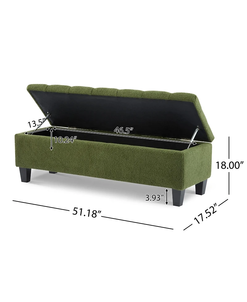 Rainsken Ottoman Bench with Storage
