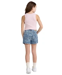 abercrombie kids Girls' 5-18 High Rise Relaxed Floral Denim Shorts