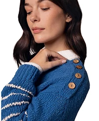 Celtic & Co. Women's Long Sleeve Drop Stitch Breton Sweater