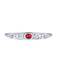 Bling Jewelry Romantic Infinity Love Knot Celtic Bangle Bracelet Green Red Cz .925 Sterling Silver