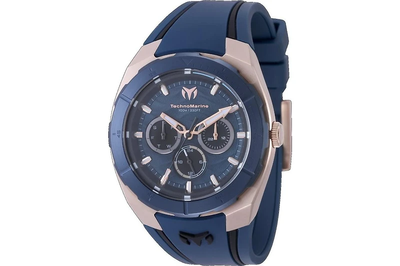 Technomarine Men's Tm-125030 Cruise Quartz VH63 Dark Blue, Black Dial Watch