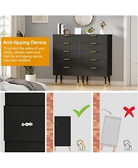 gaomon 5 Drawer Dresser for Bedroom, Modern Closet Dressers Chest of Drawers