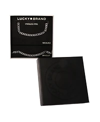 Lucky Brand Men s Curb Chain Set, Silver Tone - 22" Curb Necklace & 8.5" Bracelet