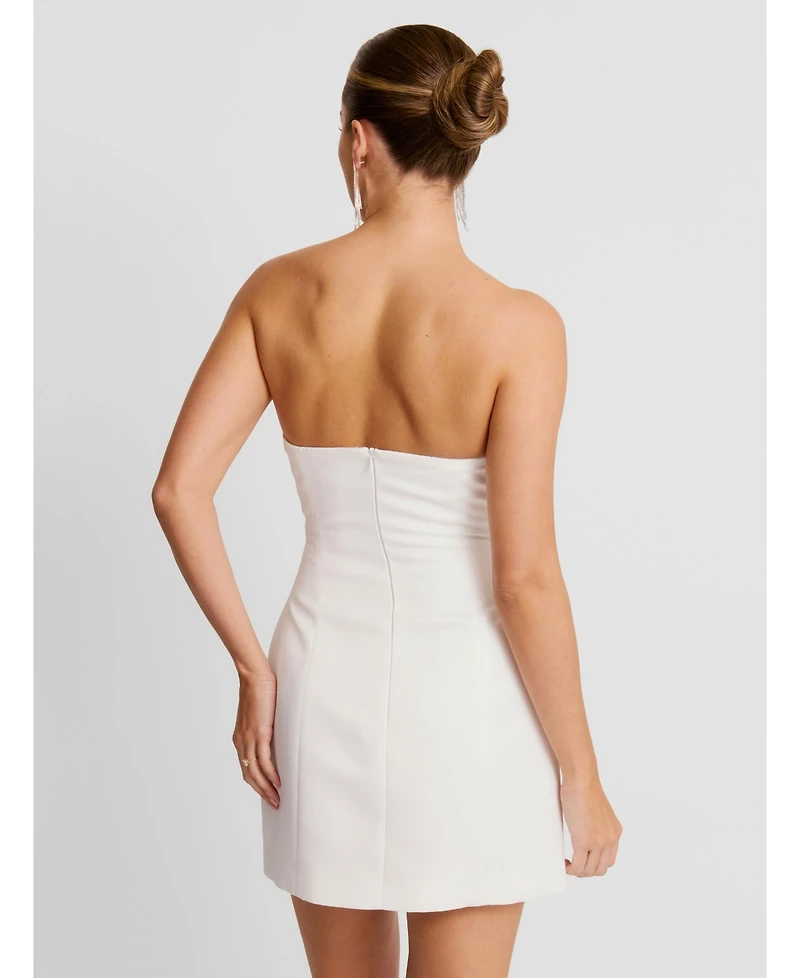 Six Stories Women's Bandeau Embellished Diamante Mini Dress