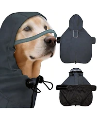 Aronkl Waterproof Windproof Dog Rain Jacket with Hood for Active Breeds - Breathable Mesh Lining
