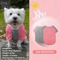 Aronkl 2-Pack Lightweight Athletic Dog T-Shirt with Reflective Label for Outdoor Use