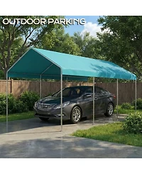 Aoodor 10 x 20 Ft All Weather Carport Replacement Canopy Cover
