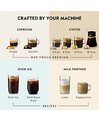 Nespresso Vertuo Next Deluxe Coffee and Espresso Machine by De'Longhi, Chrome with Aeroccino Milk Frother