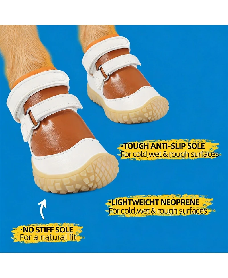 Aronkl Anti-slip Dog Boots for Small Puppies - Breathable, Adjustable, Reflective, Paw Protection