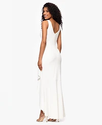 B&A By Betsy and Adam Petite Sleeveless V-Neck High-Low Dress