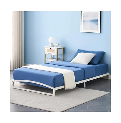 gaomon Twin 6 Inch Metal Platform Bed Frame - Steel Slats Low Profile No Box Spring