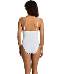 Lauren Ralph Women's V-Neck One-Piece Swimsuit