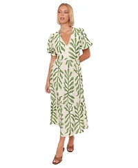 Petal and Pup Women's Steele Puff Sleeve Midi Dress