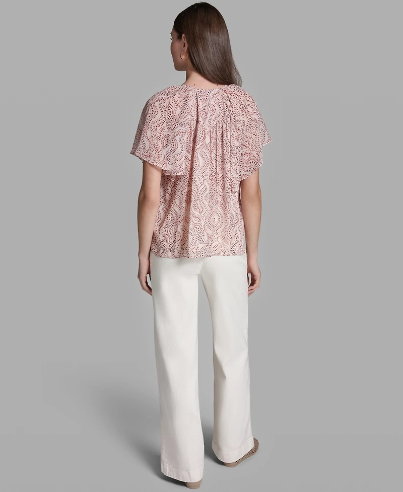 Bcbg Women's Short-Sleeve V-Neck Top